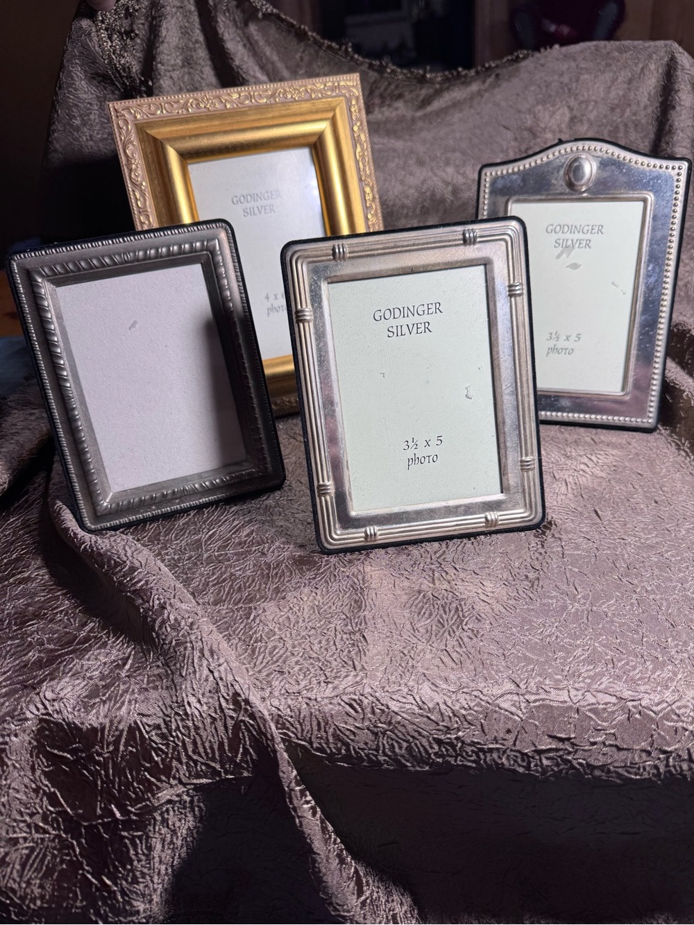 Godinger Silver and Gold Mixed-Metal Picture Frame Set